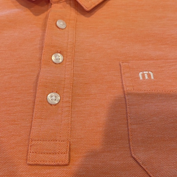 Travis Mathew’s Men S/S Shirt Orange Large - Picture 4 of 8